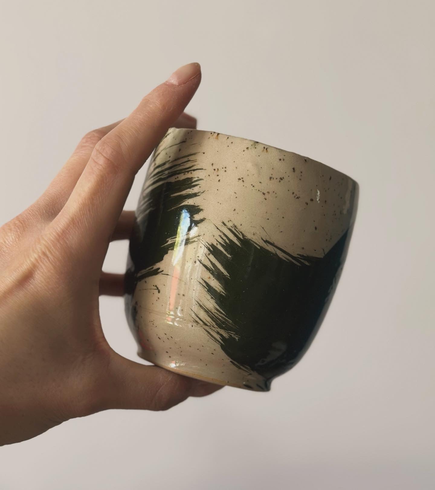 Green Speckled Tumbler