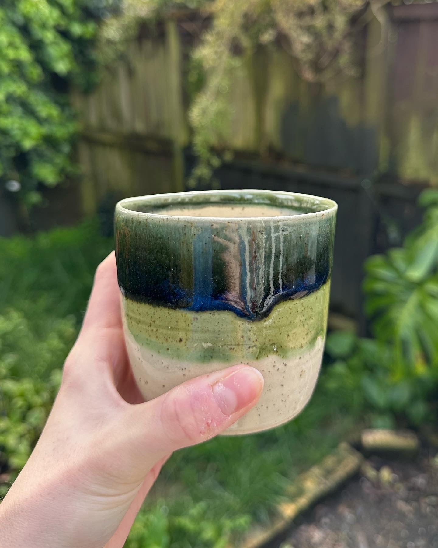 Green Speckled Tumbler