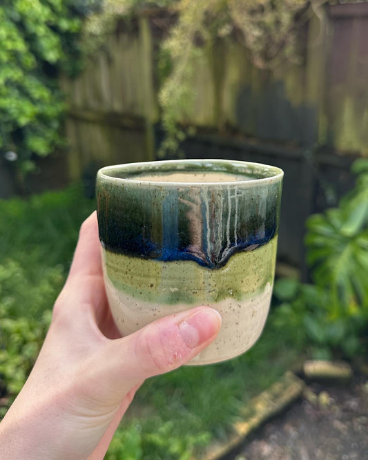 Green Speckled Tumbler