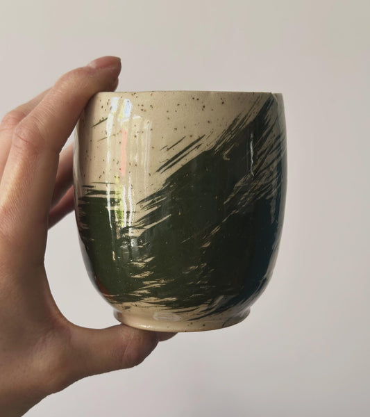 Green Speckled Tumbler